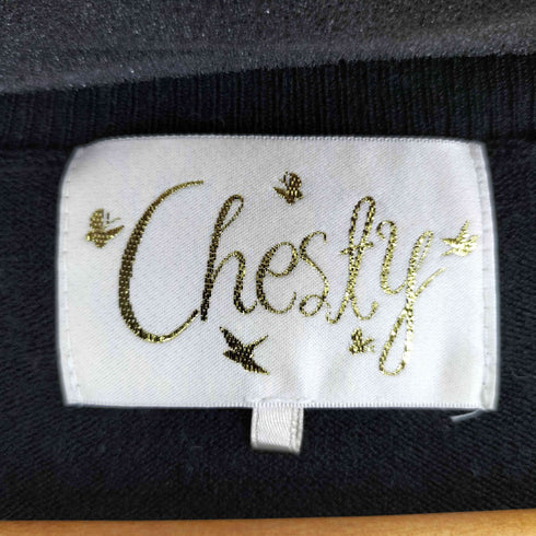 チェスティ Chesty フラワー刺繍 クルーネックニット レディース FREE